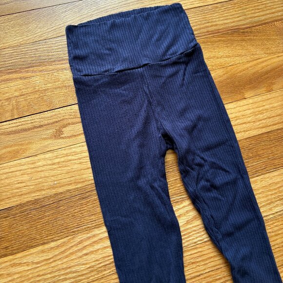 Set of 2 Lou Lou & Company Ribbed Pajama Tops/Bottoms Size 3T Navy Blue & Gray - Picture 5 of 12